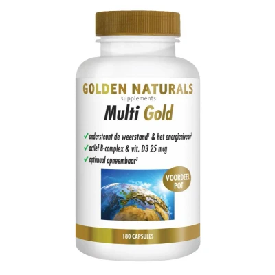 Afbeelding van Golden Naturals Multi Strong Gold Capsules 180CP