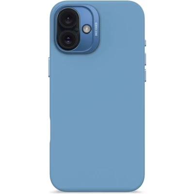 Afbeelding van DECODED Siliconen Hoesje Geschikt voor iPhone 16 Plus Premium Soft Touch Materiaal Antibacteriële Coating MagSafe Air Blauw