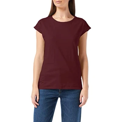 Afbeelding van Damesshirt met ronde hals en omgeslagen mouw Cherry 3XL