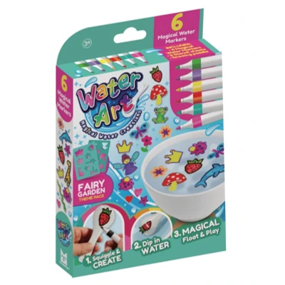 Afbeelding van WaterArt tekenen op/met water kleuren creatief stencils Fairy Garden