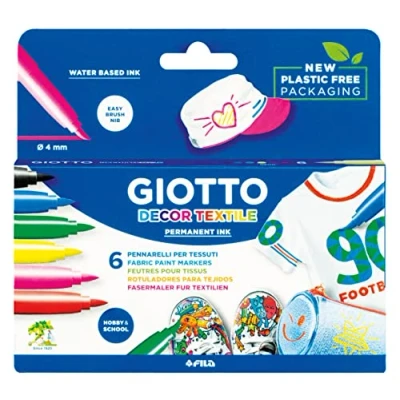 Afbeelding van Giotto Hanging Box Of 6 Fibre Pens Textile