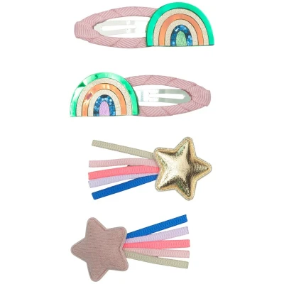 Afbeelding van Mimi &amp; lula haarclipjes party over the rainbow 4st