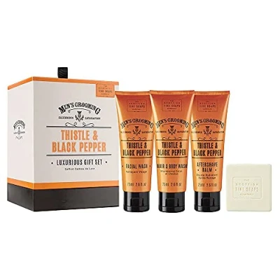 Afbeelding van The Scottish Fine Soaps Company Cadeauset Oranje Heren 4 delig