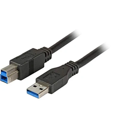 Afbeelding van USB 3.0 A/B kabel 3 meter 3.2 Gen 1 (3.1 1) A B Zwart