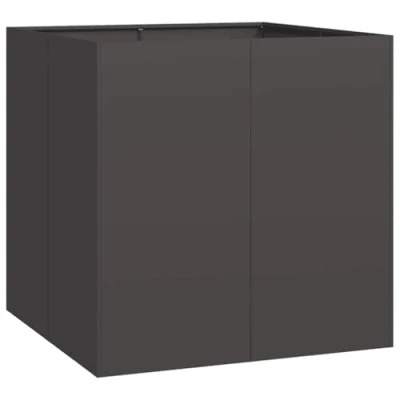 Afbeelding van Plantenbak 80x80x80 cm staal zwart