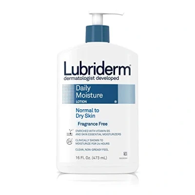 Afbeelding van Lubriderm Dagelijkse vochtinbrengende lotion voor normale tot droge huid, zonder geur, 475 ml