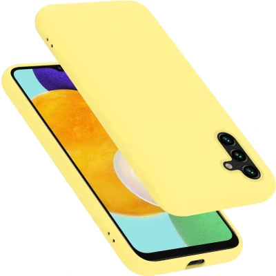 Afbeelding van Cadorabo Hoesje geschikt voor Samsung Galaxy A13 5G in LIQUID GEEL Beschermhoes gemaakt van flexibel TPU silicone Case Cover