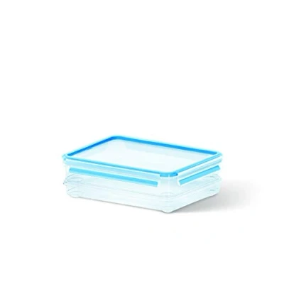 Afbeelding van Emsa 508557, 2 stuks, stapelbaar, 1,0 l/1,65 l, 100% luchtdicht, transparant/blauw, clip &amp; close