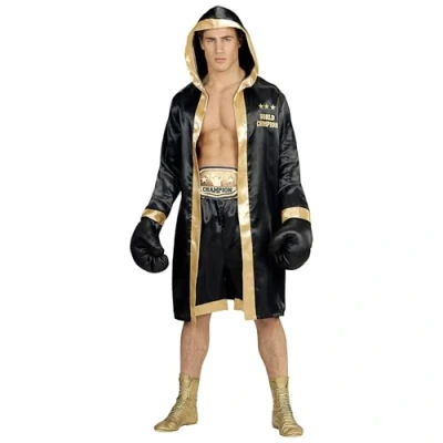 Afbeelding van &quot;WORLD BOXING CHAMPION&quot; (kapjurk, shorts, riem, bokshandschoenen) (XL)