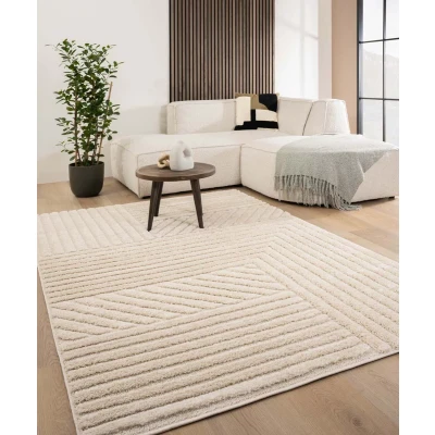 Afbeelding van Scandinavisch Vloerkleed Arc Edge Crème 80x150 Cm