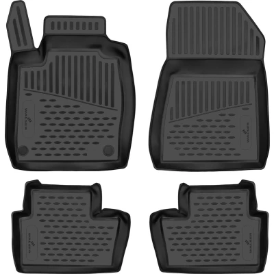 Afbeelding van WALSER XTR 75282 Vloermatset Waterdicht Rubber voor en achter Zwart Op maat gemaakt