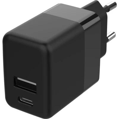 Afbeelding van iMoshion USB C / A Oplader Adapter Snellader 20 Watt Fast Charger Lader Zwart