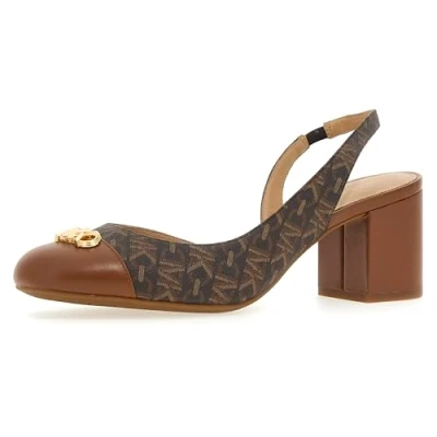 Afbeelding van Michael Kors Perla FLEX TOE CAP Klassieke pumps, Dames, Maat: 41, Brown/luggage Hoogwaardig imitatieleer