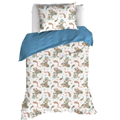 Afbeelding van De Witte Lietaer Sybil Dekbedovertrek Eenpersoons 140x200/220 cm Maroccan Blue