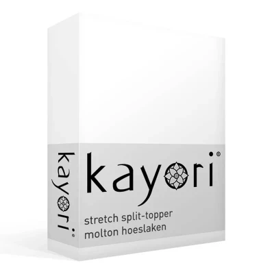 Afbeelding van Kayori Shizu Molton hoeslaken voor splittopper matras 180 200/200 220 180/220 (Kleur: Wit)