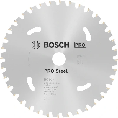 Image de BOSCH 2608837750 Lame de scie circulaire Standard pour Acier scies sans fil 173 x 20 1.6/1.2 mm, 36T