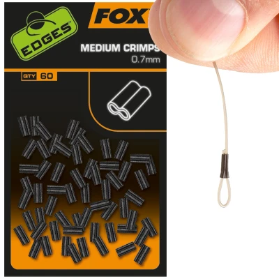 Afbeelding van Fox Edges Crimp Sleeves Medium 0,7mm (60 stuks) Klein materiaal