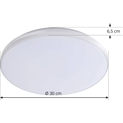 Afbeelding van Lindby LED plafondlamp 1licht Metaal, kunststof H: 7 cm chroom, wit Inclusief lichtbron