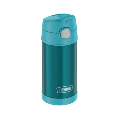 Image de THERMOS kids FUNTAINER STRAW BOTTLE Bouteille isotherme pour enfants en acier inoxydable avec paille 12 h froid complètement étanche l&#039;école, la maternelle, les pauses 0,35 l