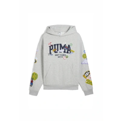 Afbeelding van Puma Hooperhotline Hoodie, Heren, Maat: Large, Light gray heather