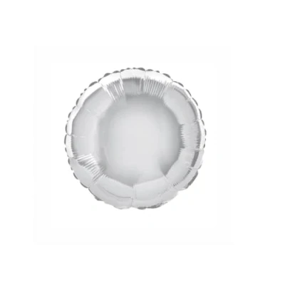 Afbeelding van Folie ballon rond Zilver metallic 45cm
