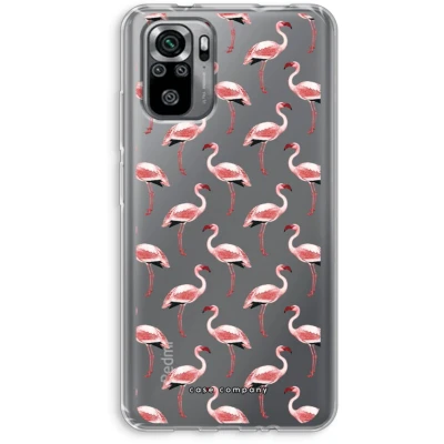 Afbeelding van Case Company® hoesje geschikt voor Xiaomi Redmi Note 10S Flamingo Soft Cover Telefoonhoesje Bescherming aan alle Kanten en Schermrand