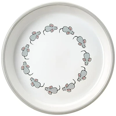 Afbeelding van Pottery bowl for cats 16 cm / 200 ml \&#039;mice\&#039;