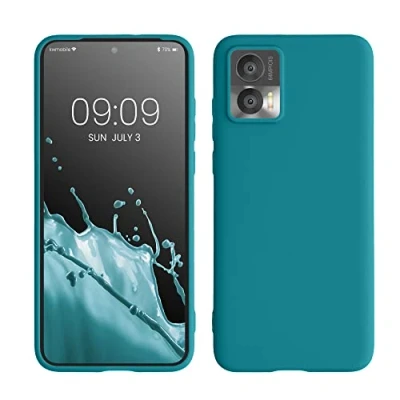 Afbeelding van kwmobile telefoonhoesje geschikt voor Motorola Edge 30 Neo Hoesje smartphone Back cover in petrol