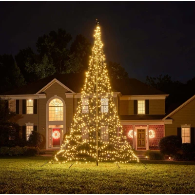 Afbeelding van Fairybell Vlaggenmast Kerstboom 6 meter 1200 LED lampjes Twinkle