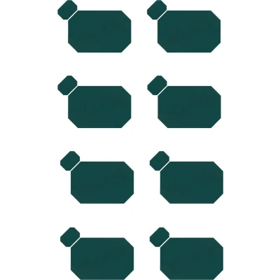 Afbeelding van Krumble Placemat + onderzetter PU Leder Groen Set van 8