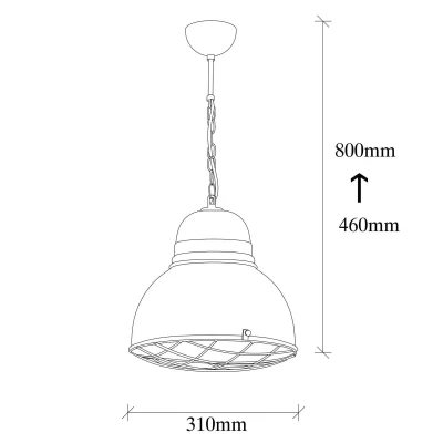 Afbeelding van Saglam 3729 hanglamp, geel, ijzer, Ø 32 cm