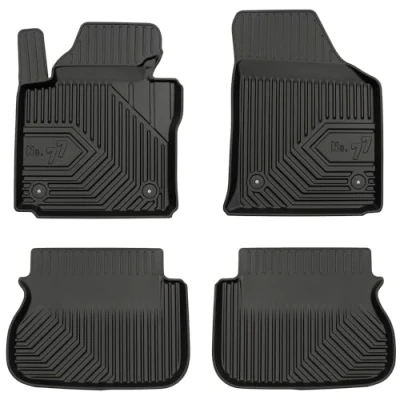 Afbeelding van M MOTOS Rubberen vloermat voor Volkswagen Caddy III 2003 2020, verbeter je reiscomfort met de nr. 77 zwarte antislip mat auto, alle weersomstandigheden, bescherming tegen vuil