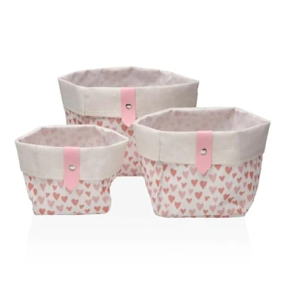 Afbeelding van Basket spelset Versa Amore Textiel 14 x cm