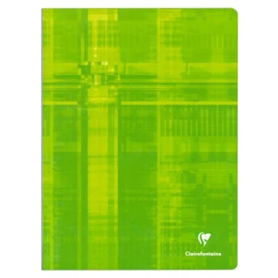 Afbeelding van Clairefontaine 63361C Notitieboek, 24 x 32 cm, 96 pagina&#039;s, grote ruiten, wit papier, 90 g, gelamineerde omslag, willekeurige kleur