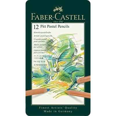 Image de Faber castell boîte métal 12 crayons pastel pitt