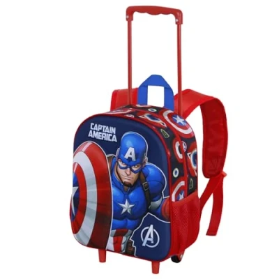 Afbeelding van Karactermania Marvel Avengers Captain America Patriot Kleine 3D Rugzak met Wielen Trolley Reistas