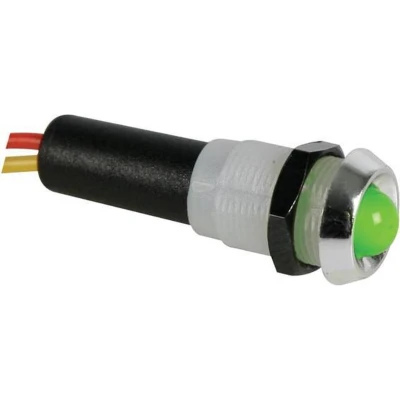 Afbeelding van Led lamp 5v groen chromen behuizing