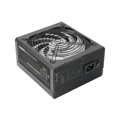 Afbeelding van Tacens RADIX Eco X 850 ATX W pc voeding, 87% efficiëntie, SMD en DC technologieën, 140 mm Super Silent AI RPM FDB ventilator, extra lange platte kabel, zwart