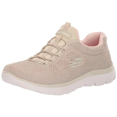 Afbeelding van Skechers Sport Summits Instappers Taupe/light pink, Dames, Maat: 39.5, pink Textiel
