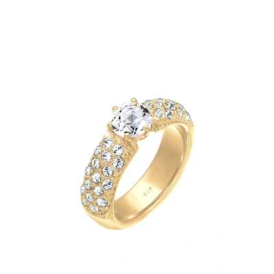 Afbeelding van Elli Classic CHIC Ring goldcoloured, Dames, Maat: 56, Gold coloured