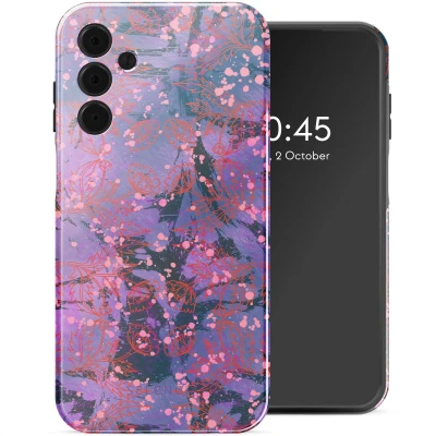 Afbeelding van Selencia Hoesje Geschikt voor Samsung Galaxy A15 (5G) Vivid Backcover Fresh Paint Flower Orange