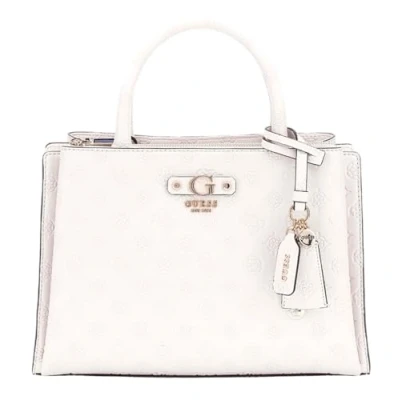 Afbeelding van GUESS Handtas Schoudertas Gerty Girlfriend Satchel Bag Cream White Crème
