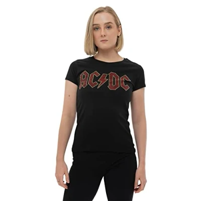 Afbeelding van AC/DC Full Colour Logo Dames T shirt 2XL Zwart