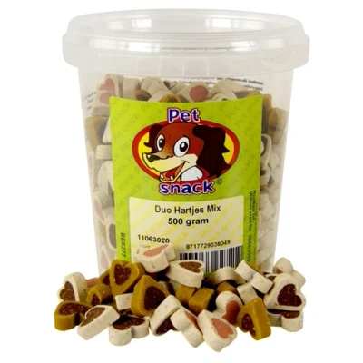 Afbeelding van Petsnack Duo Hartjes Mix 500 GR