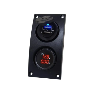 Afbeelding van dubbel USB &amp; Volt/ampere meter