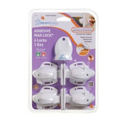 Image de DREAMBABY Mag Lock adhésif 4 verrous de protection + 1 clé