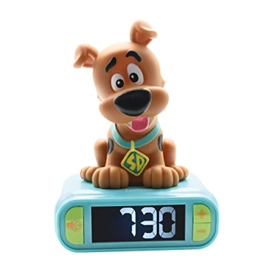 Image de LEXIBOOK Digital Alarm Kids with Night Light Snooze, Childrens Clock, Luminous Scooby Doo, Blue Colour
