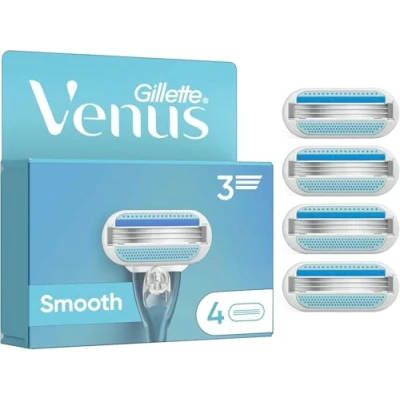Afbeelding van Gillette, Scheermesjes, Venus Smooth systeem bladen (4 x)