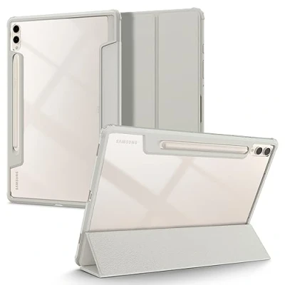 Afbeelding van Spigen Tablet Hoes Geschikt voor Samsung Galaxy Tab S9 Plus Ultra Hybrid Pro Bookcase Grijs