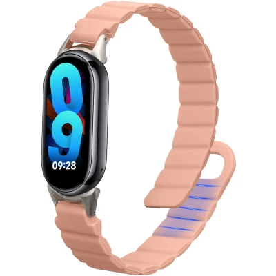 Afbeelding van kwmobile sporthorloge Band geschikt voor Xiaomi Mi 8 / 9 bandje Smartwatch of activity tracker polsband Met magneetsluiting In oudroze